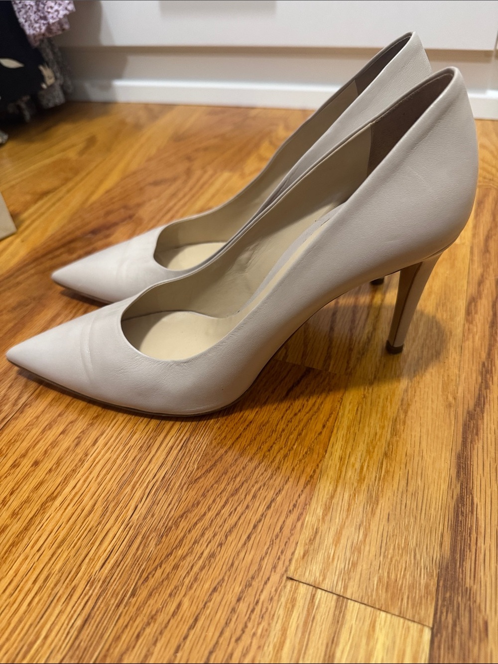 Women's Pointed-Toe Stiletto Pump in Light Cream